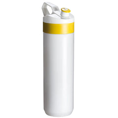 Fuse Lifestyle Bottle – Sportieve Bidon met Fruitinfuser - Geel Wit