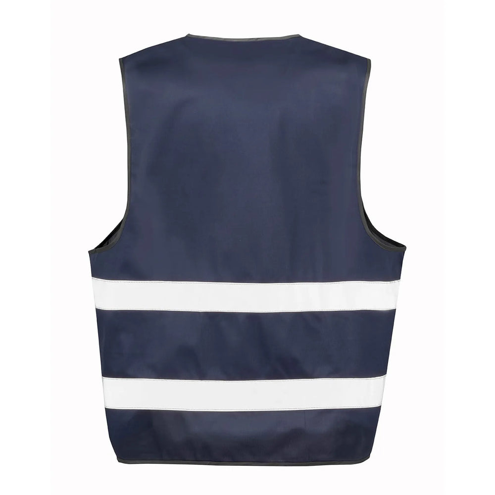 veiligheidshesje polyester reflecterend navy achterkant 16R200XEV