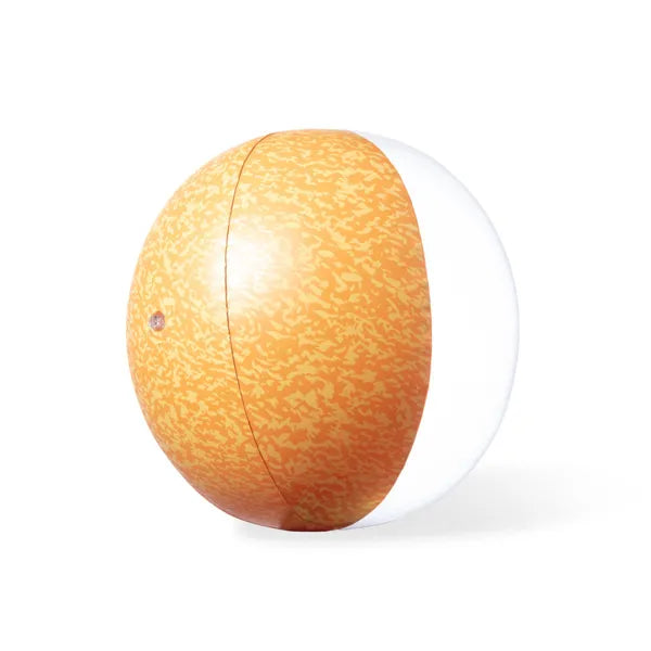 1 opblaasbare strandbal fruitmotieven oranje transparant 171515
