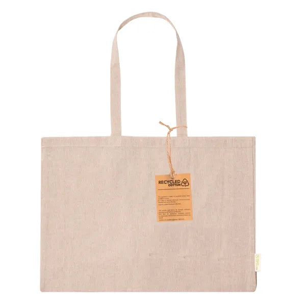 Shopper van gerecycled katoen 220 g/m², Beige - 1720755