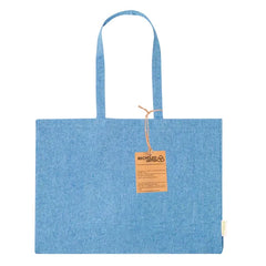 Gerecyclede katoenen shopper 220 g/m² - Blauw