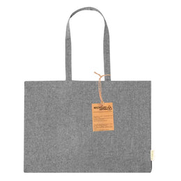 Shopper van gerecycled katoen 220 g/m², Grijs gemêleerd - 1720755