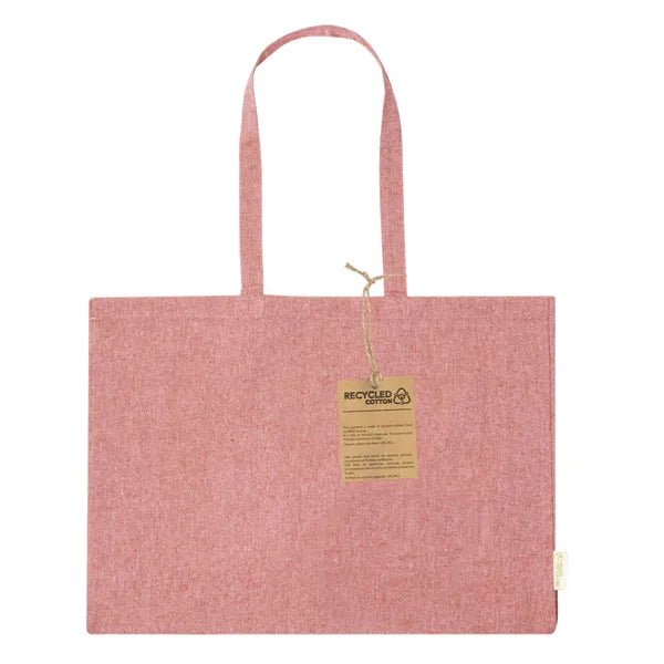 Shopper van gerecycled katoen 220 g/m², Roze - 1720755