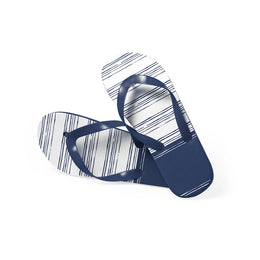Tweekleurige teenslippers met EVA-zool en PVC-bandjes, Blauw en wit - 1721097