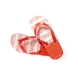 Tweekleurige teenslippers met EVA-zool en PVC-bandjes, Rood en wit - 1721097