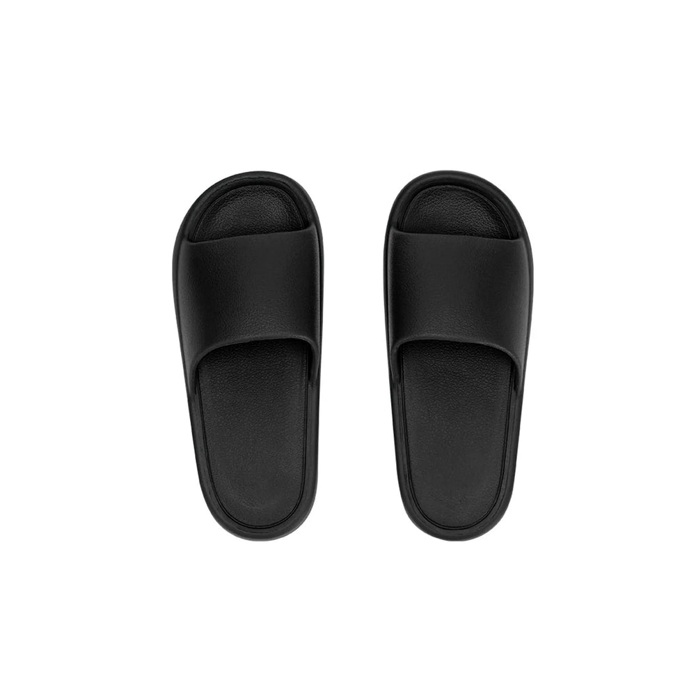 EVA-badslippers met brede bovenband, Zwart - 1721487