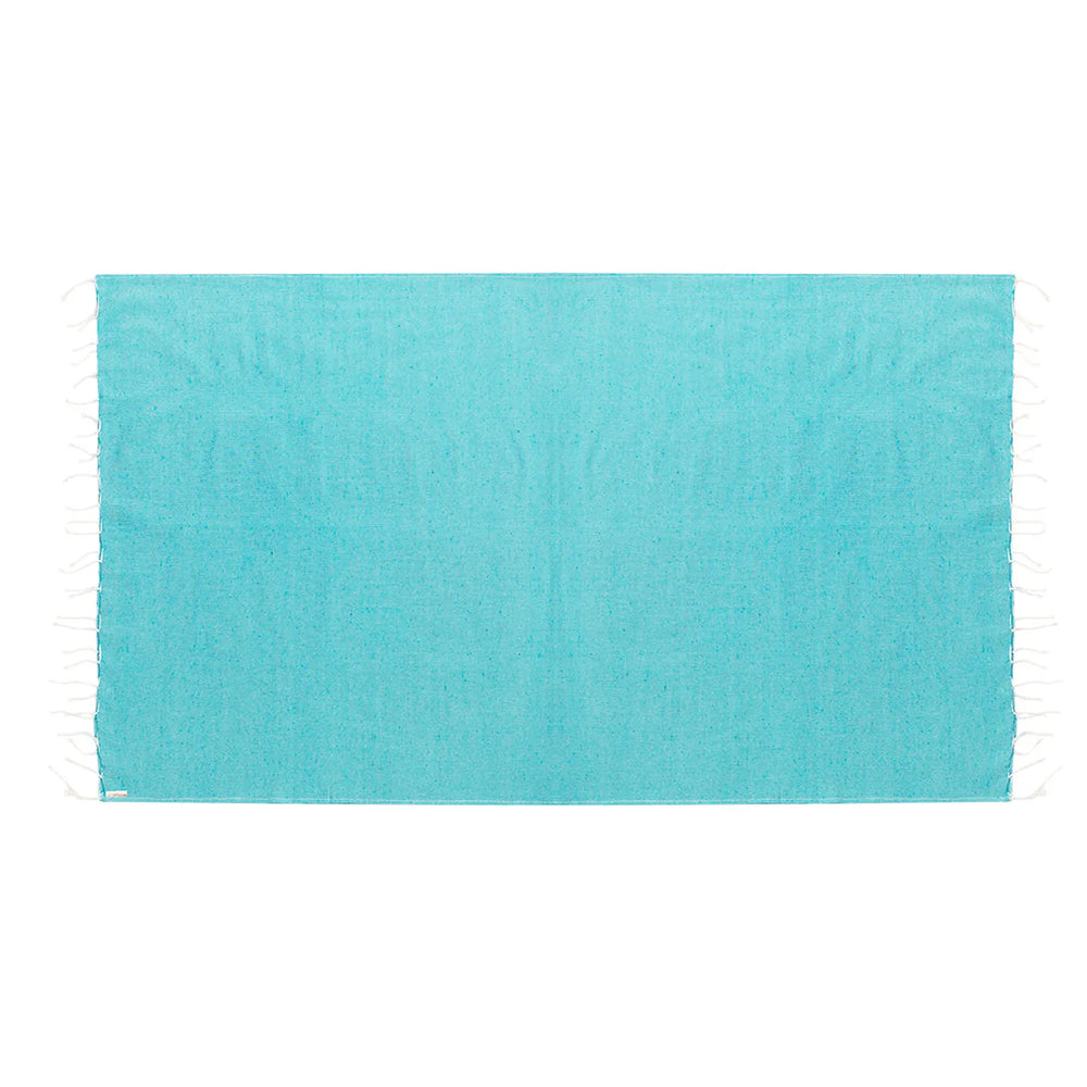 Pareo-handdoek van gerecycled katoen en rPET detail van stof, Peppermint - 1721796