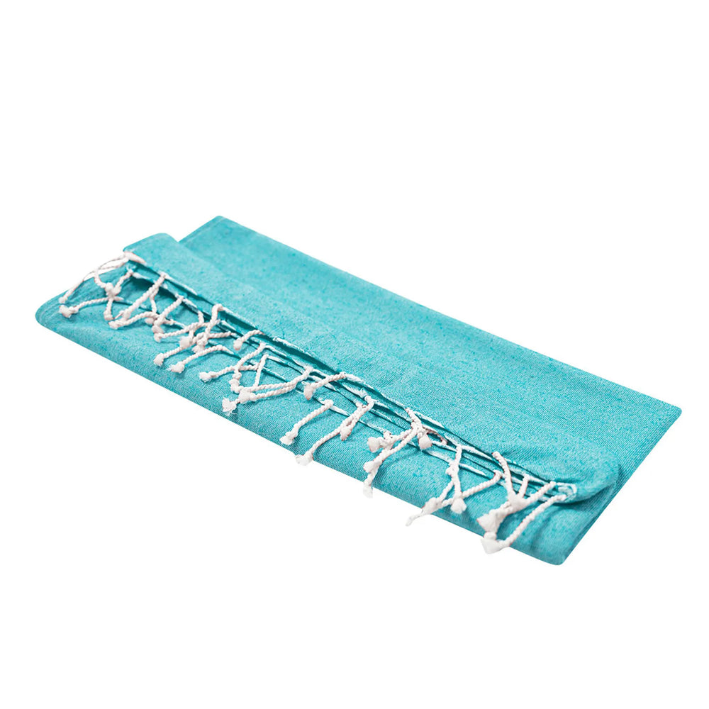 Pareo-handdoek van gerecycled katoen en rPET opgevouwen, Peppermint - 1721796
