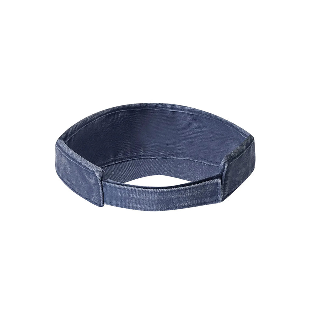 zonneklep katoen washed effect marine blauw achterkant 1722121