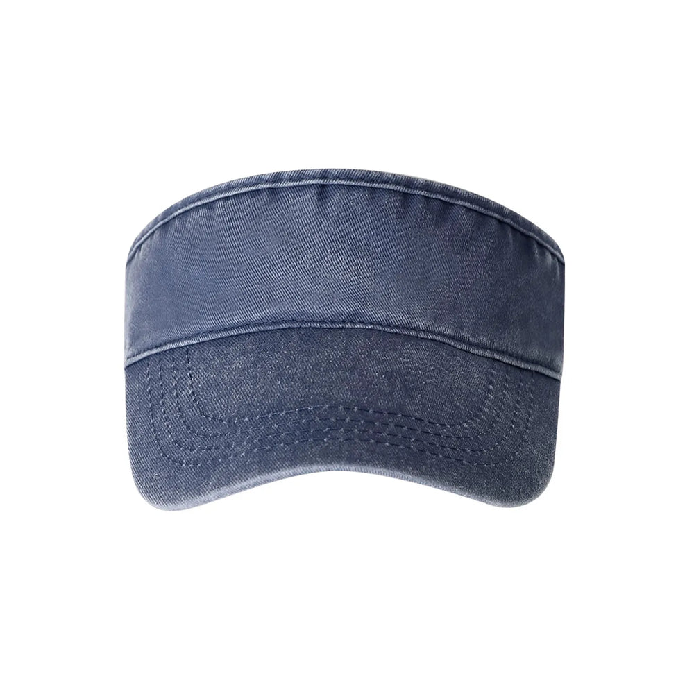 zonneklep katoen washed effect marine blauw voorkant 1722121