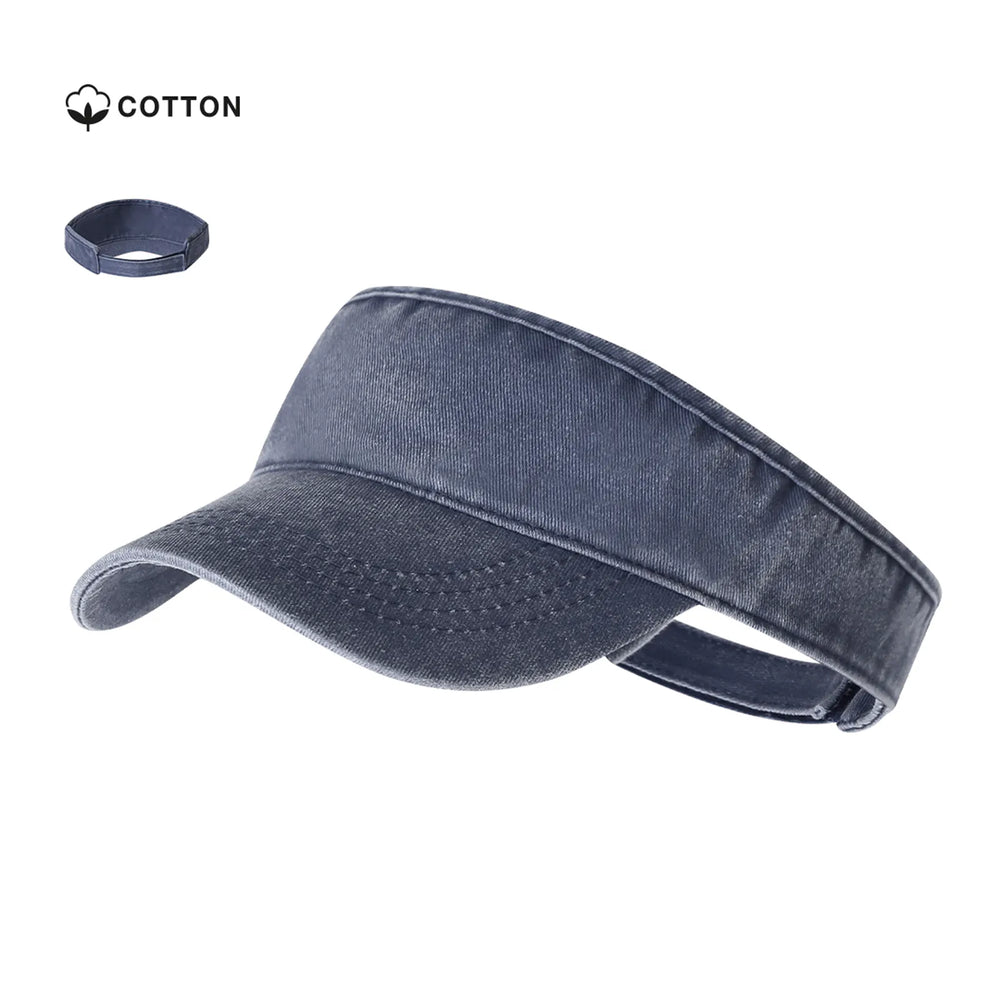 zonneklep katoen washed effect marine blauw 1722121