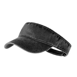 zonneklep katoen washed effect zwart 1722121