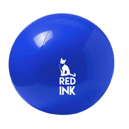 Opblaasbare PVC-strandbal 400 mm met bedrukking, Blauw - 173261