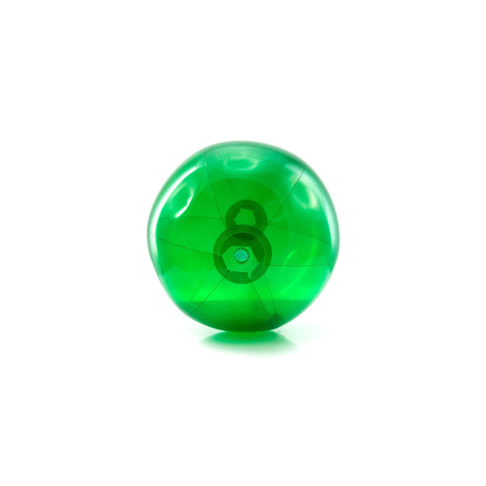 Transparante opblaasbare strandbal van PVC 28 cm groen sfeerfoto 174409