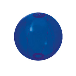 Transparante opblaasbare strandbal van PVC 280 mm, Blauw - 174409