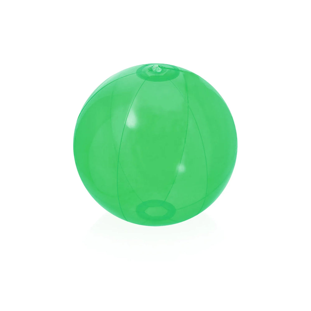 Transparante opblaasbare strandbal van PVC 280 mm, Groen - 174409