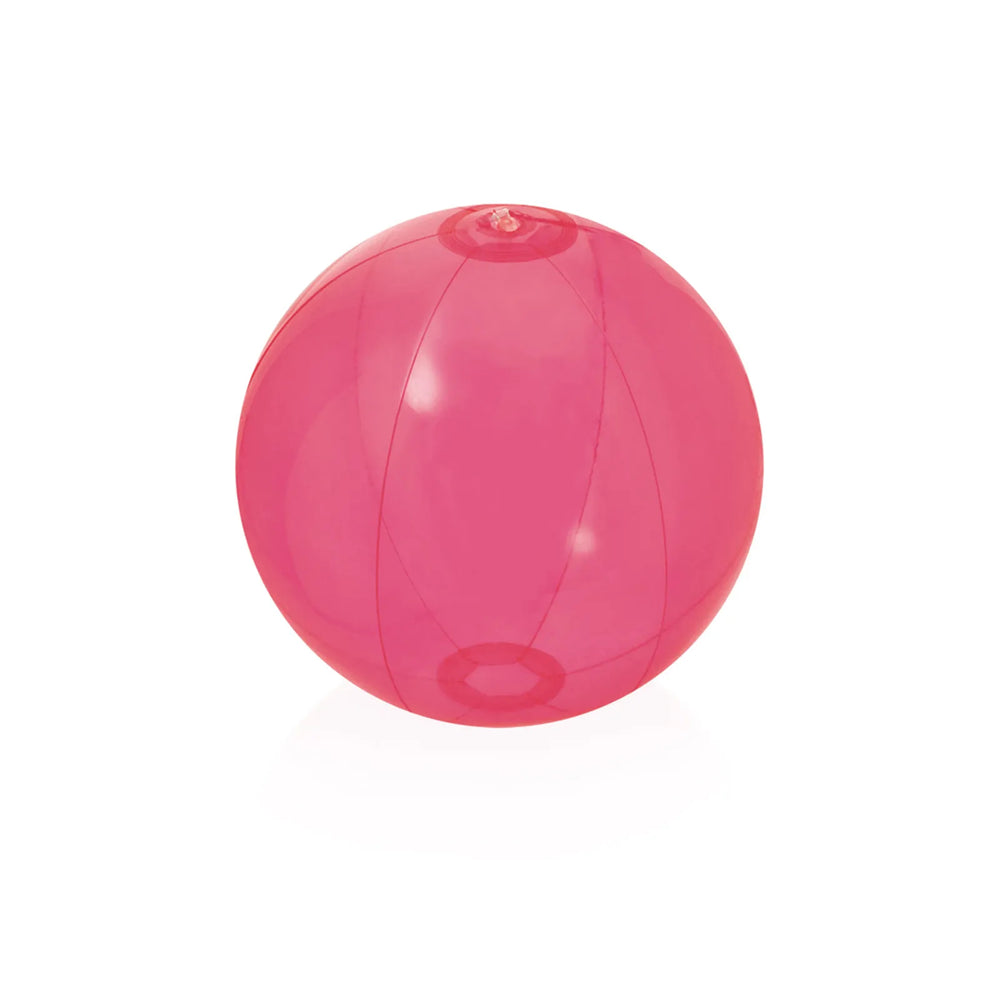 Transparante opblaasbare strandbal van PVC 280 mm, Roze - 174409