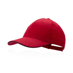 Caps met Gekleurde Bies Rood