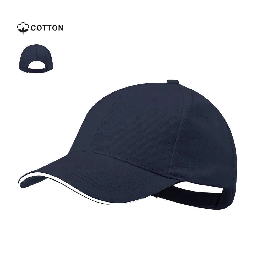Pet met contrasterende bies, Marineblauw - 174675