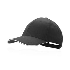 Caps met Gekleurde Bies - Zwart