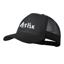 Trucker cap van ventilerend polyester met bedrukking, Zwart - 176337