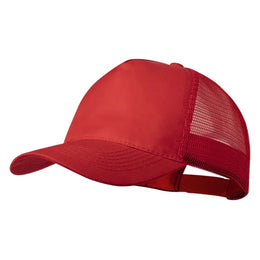 Trucker cap van ventilerend polyester, Rood - 176337