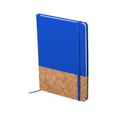A5 Notitieboekje Bluster Cork – Kurk & PU met 100 Effen Vellen - Blauw