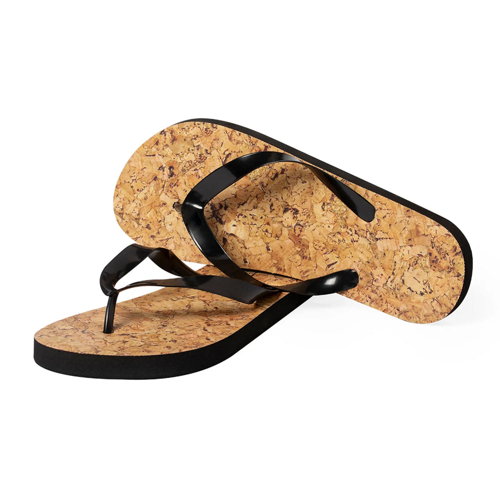 natuur geinspireerde teenslippers met kurkeffect zool side 176441