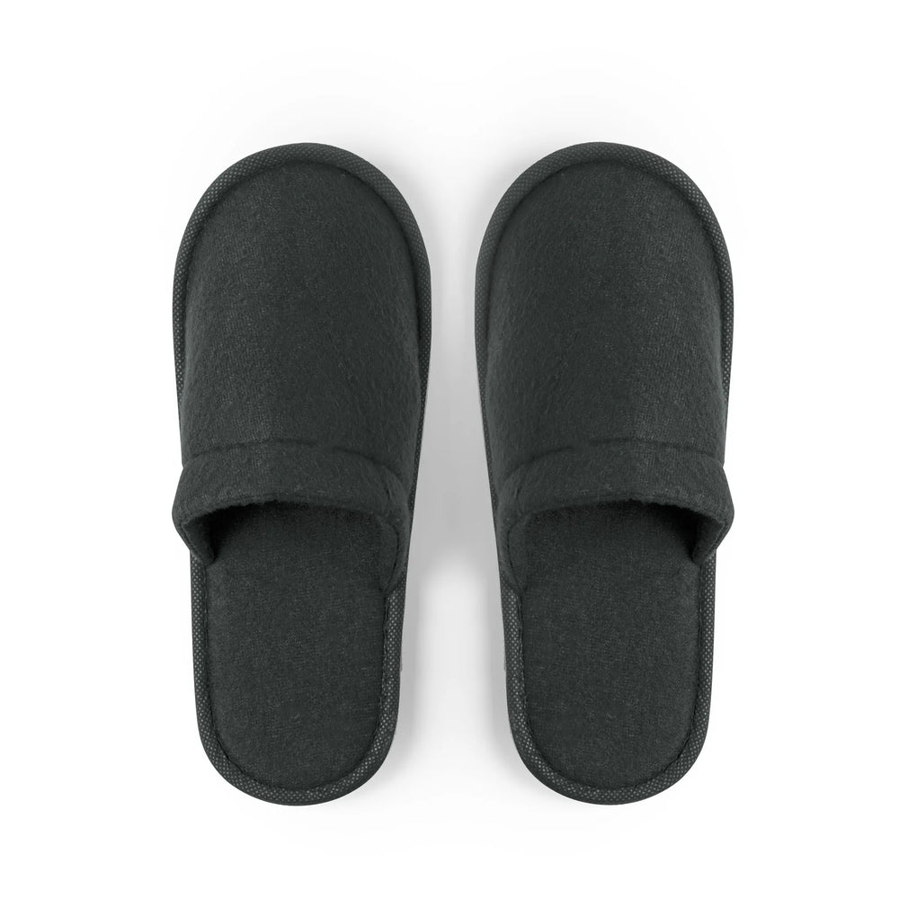 Hotelpantoffels van katoen en polyester, Grijs - 176501