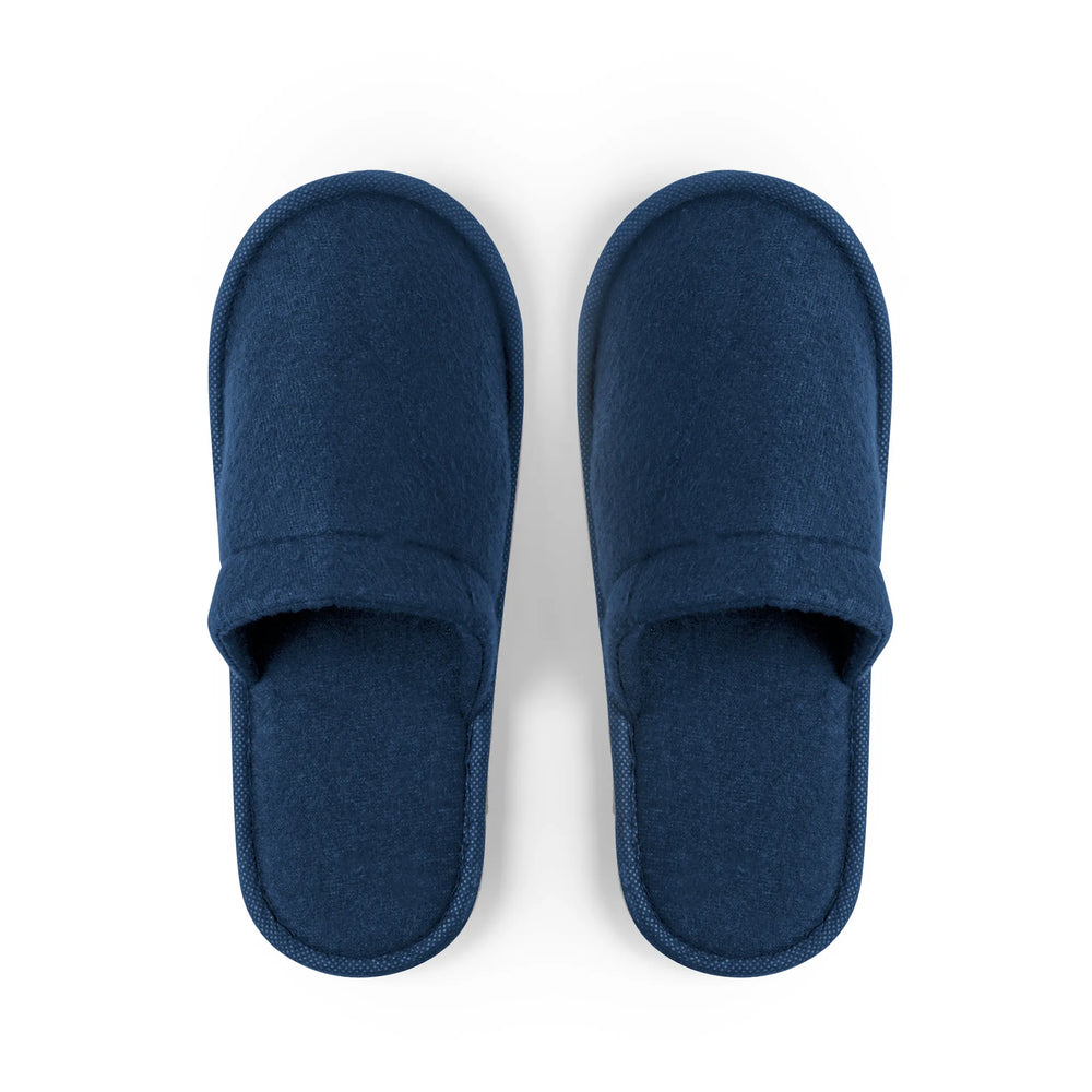 Hotelpantoffels van katoen en polyester, Marineblauw - 176501