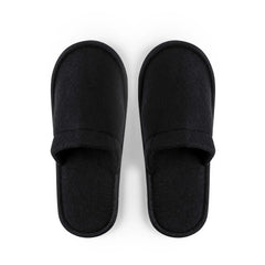 Hotelpantoffels van katoen en polyester - Zwart