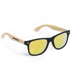 Zonnebril met bamboe armen en UV400 bescherming - Geel
