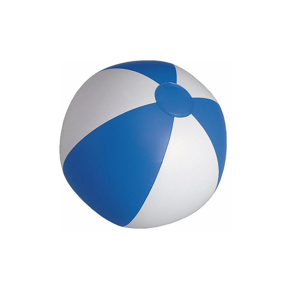 Opblaasbare PVC-strandbal 280 mm, Wit en blauw - 178094