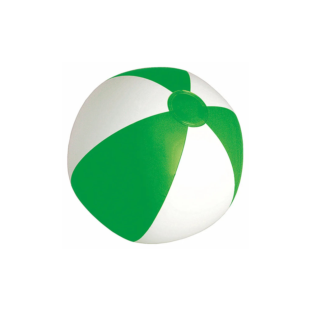 Opblaasbare PVC-strandbal 280 mm, Wit en groen - 178094