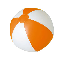 Opblaasbare PVC-strandbal 280 mm, Wit en oranje - 178094