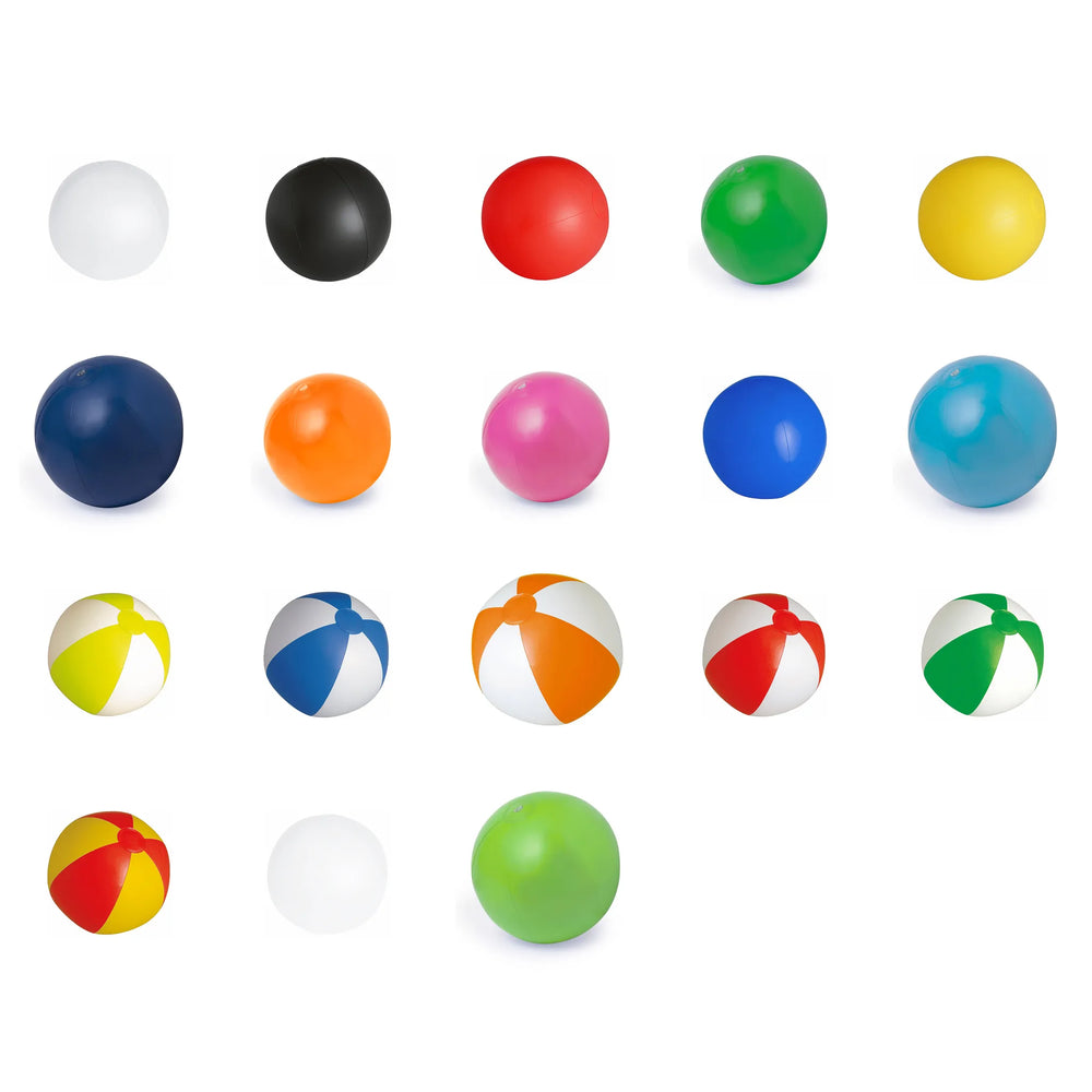 Opblaasbare PVC strandbal in diverse kleuren en designs sfeer 178094