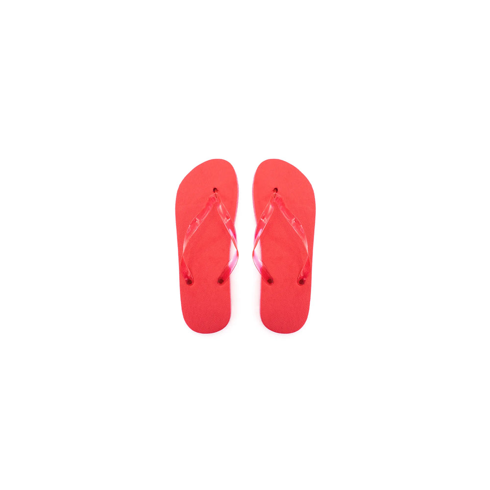 Teenslippers met EVA-zool en PVC-bandjes bovenaanzicht, Rood - 178884