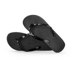 Teenslippers met EVA-zool en PVC-bandjes - Zwart