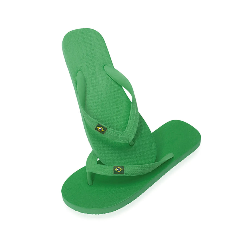 flip flops met Braziliaanse vlag stevig EVA PVC groen 179343