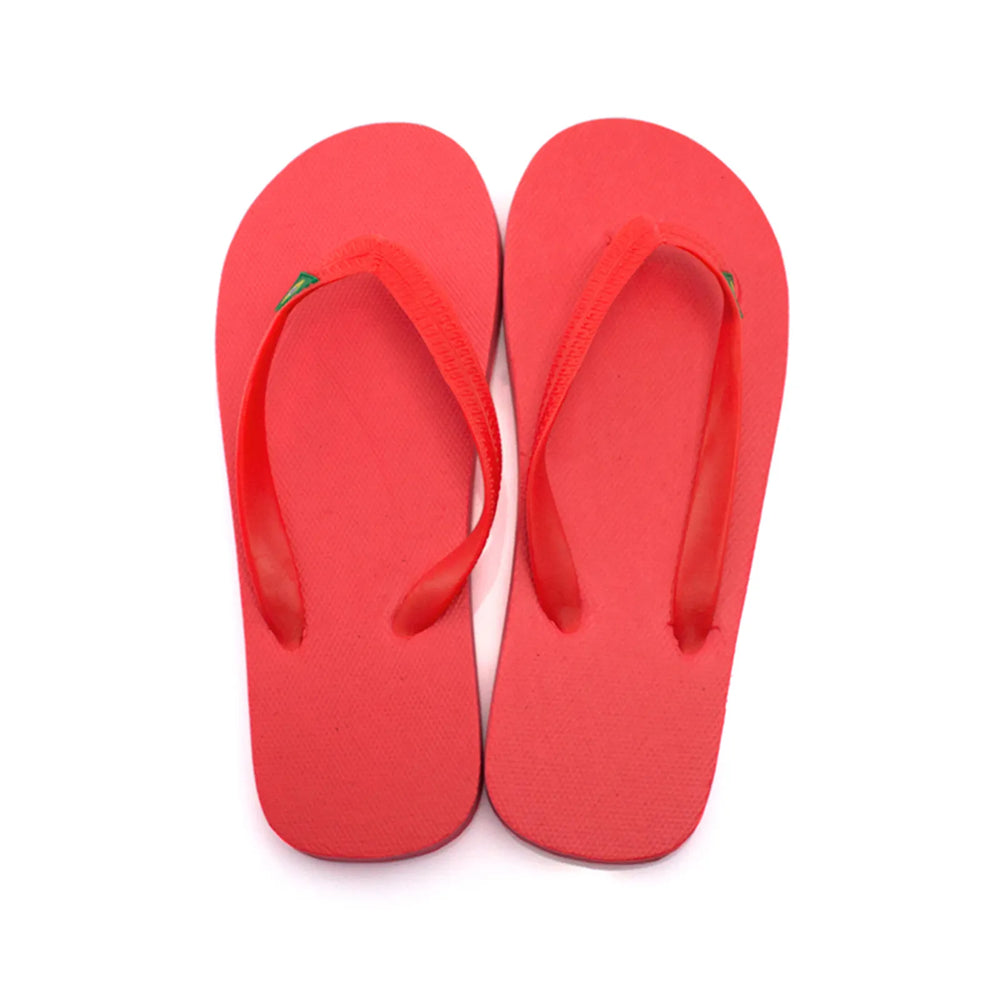 Teenslippers met braziliaanse vlag bovenaanzicht, Rood - 179343
