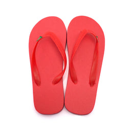 Teenslippers met braziliaanse vlag bovenaanzicht, Rood - 179343