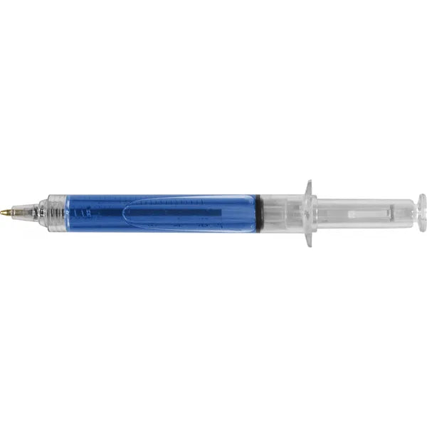Balpen injectiespuit gekleurd, Blauw - 181063