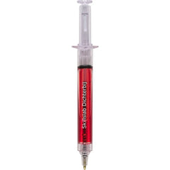 Balpen Injectiespuit Gekleurd - Rood