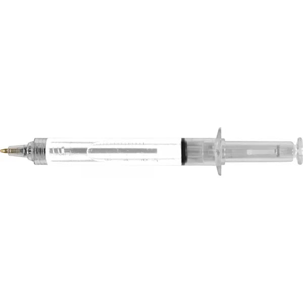 Balpen injectiespuit neutraal, Transparant - 181063