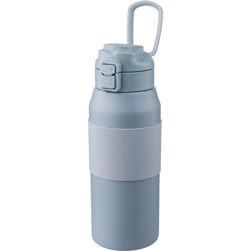 Sensio Kati dubbelwandige RVS-drinkfles 800 ml met uitgeklapt draaghengsel, Pastelblauw - 181172550