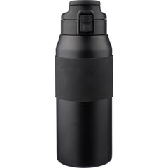 Sensio Kati RVS Drinkfles 800 ml – Dubbelwandig met Siliconen Grip - Zwart