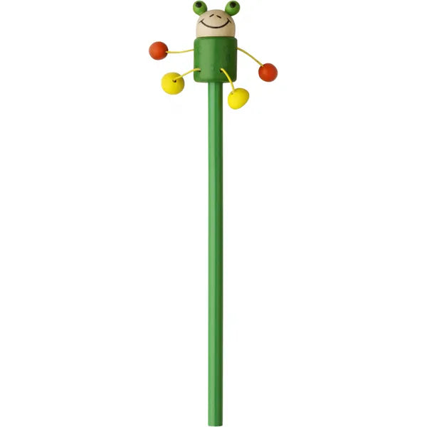 Houten potlood met dierfiguur, Groen en bruin - 181207
