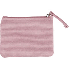 Corduroy sleutelportemonnee met ritssluiting - Pastel Roze