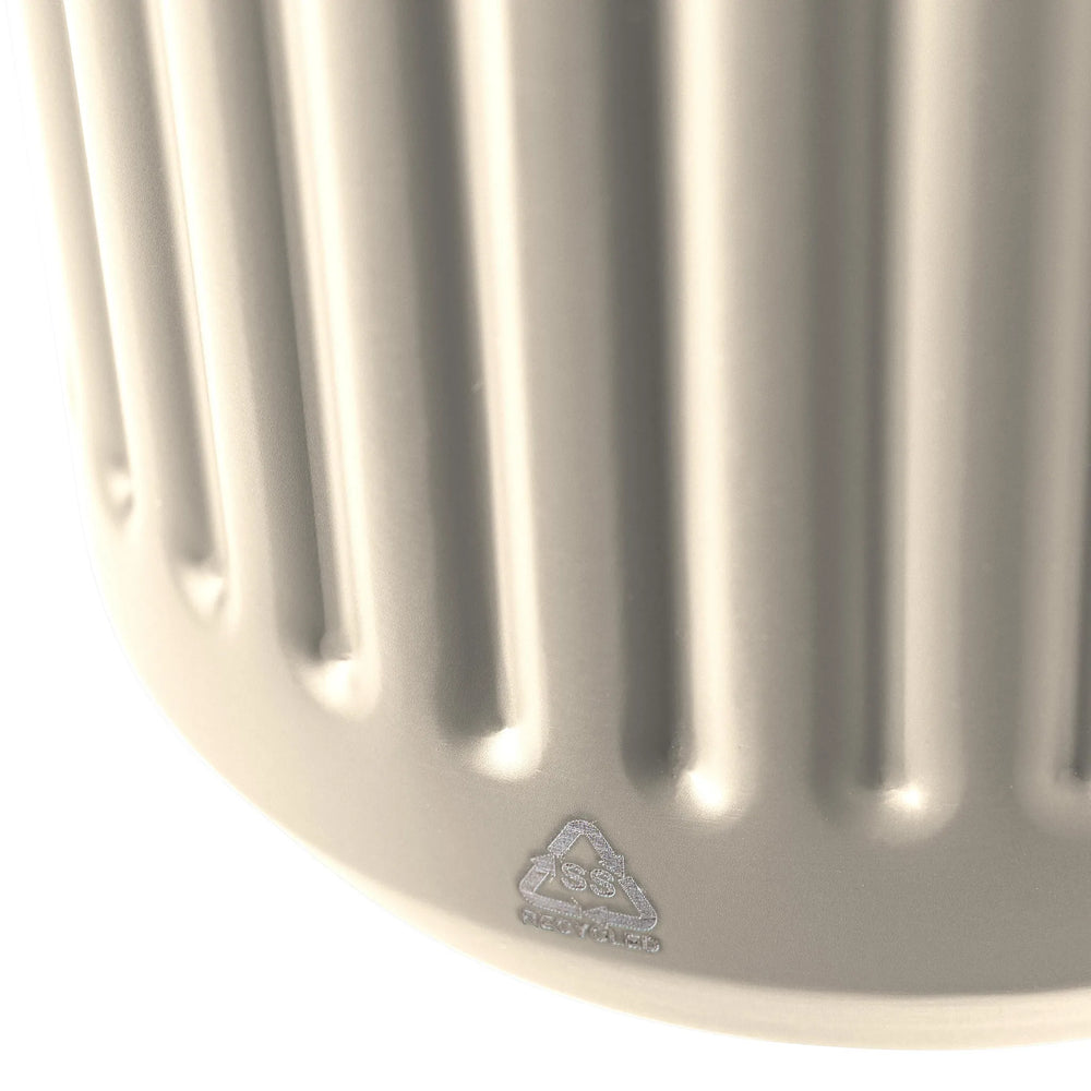 Dubbelwandige reisbeker 400 ml van gerecycled RVS - Beige