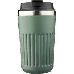 Dubbelwandige reisbeker 400 ml van gerecycled RVS - Groen